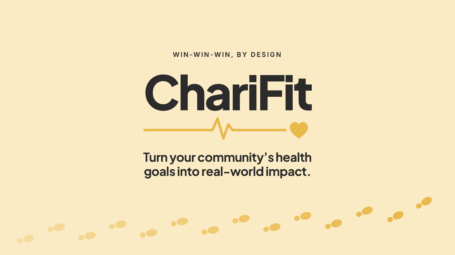 ChariFit pitch slide 1 of 13